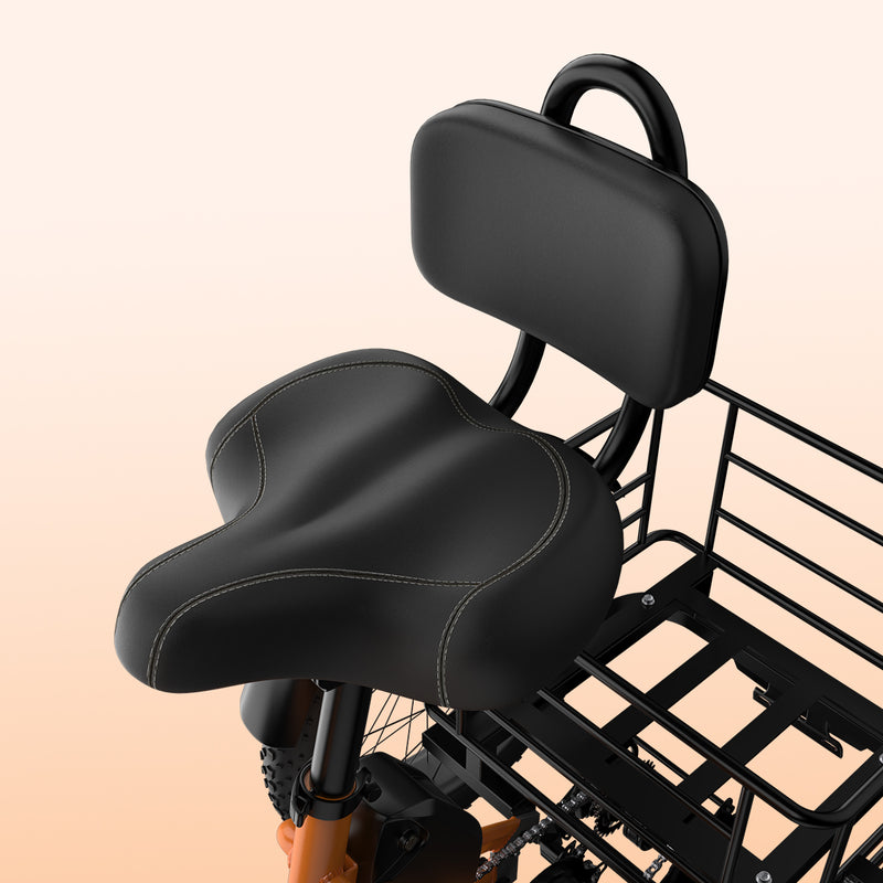 Selle ergonomique rembourrée avec dossier